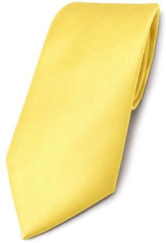 TigerTie Herren Satin-Krawatte einfarbig, 150x8 cm, für Business, Hochzeit und Feier