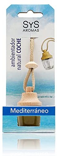 Ambienntador Coche. Aroma Mediterráneo. Elimina Malos Olores. Larga Duración. Máxima Difusión. Aroma Fresco. Ambientador Colgante para Coche, Armario, Taquilla.