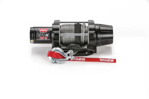 WARN 101040 VRX 45-S Treuil Powersports avec Interrupteur monté sur Guidon et Corde synthétique : 6,35 mm de diamètre x 15,2 m de Longueur, capacité de 2,04 tonnes (2 041 kg)