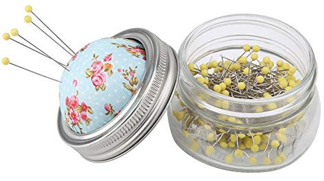 Nähen Nadelkissen Glasflasche Runde Perle Großkopf Pins Halter Diy Sewing Kit Stickerei Hochzeitsdekoration