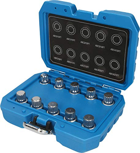 BRILLIANT TOOLS BT691310 Assortiment de systèmes antivols de roue pour VW, 10 pcs [Powered by KS TOOLS]