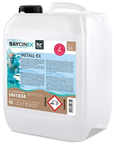 2 x 5 L Metall-Ex für Pool - entfernt Metall - und Kalkablagerungen und senkt die Gesamthärte - für kristallklares Wasser