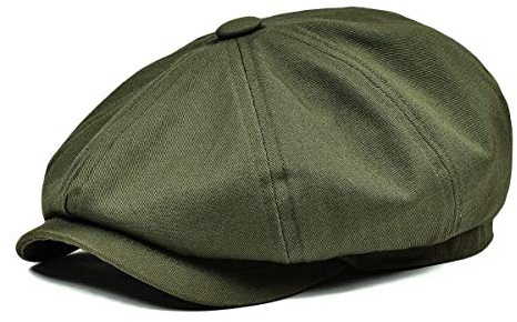 BOTVELA Herren Newsboy Flat Cap 100% Baumwolle Gatsby Ivy Golf Cabbie Hat