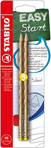 Blyertspenna - STABILO EASYgraph S Metallic HB Guld för vänsterhänta