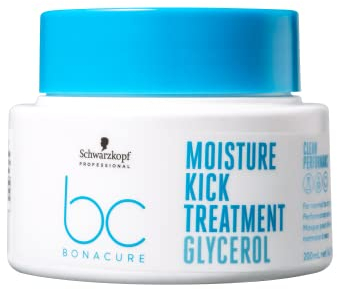 Schwarzkopf Professional Bonacure Moisture Kick Treatment Cheveux Normaux À Secs Hydratant Adoucissant Souplesse Meilleure Maniabilité Élasticité Brillance 200 ml