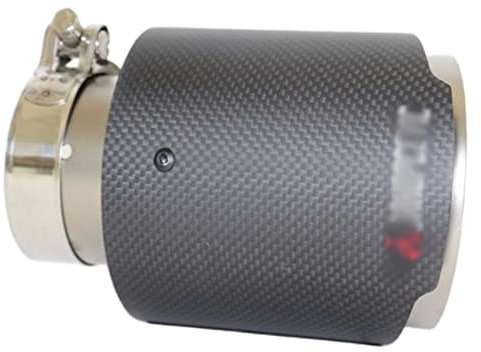 Auspuffblende Schalldämpfer Spitze Auspuffanlage Rohr Schalldämpfer Düse Universal Gerade Edelstahl Für Akrapovic Auto Matte Kohlefaser Endrohrblende (Größe : 60MM IN 101MM Out)