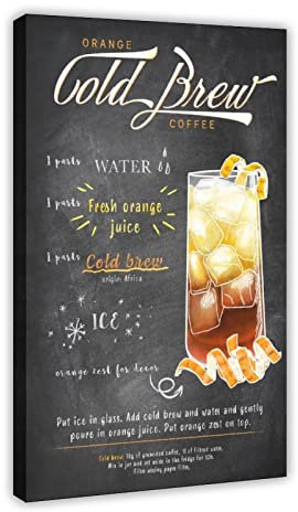 JDRC Cold Brew Coffee Making Process Canvas Poster Wall Art Decor Print Picture Paintings for Living Room Bedroom Decoration Frame: 12x18inch(30x45cm)