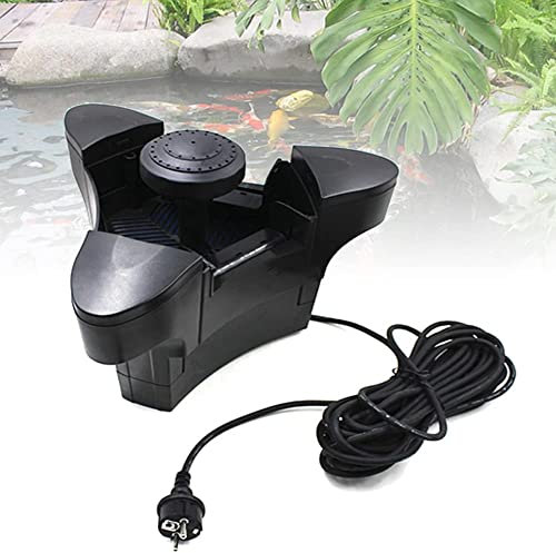 KIPEKE Pond Waste Disposer, Pool Skimmer Robot with 3 Fountain Modes, Pond Skimmer Floating, Aquarium Filters, Filter Sponge and Fountain Attachment Surface Extractor, Pond Skimmer for Large Pond