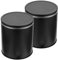 UPKOCH Botes Sellados 2Pcs Tea Tin Canister with Lids Mini Tea Box Round Metal Tins Tinplate Tea Jar for Tea Coffee Candy Spices Candle Storage Container (Black)