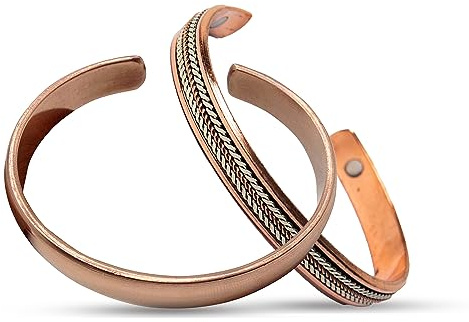 Wonder Care Handarmband i koppar för kvinnor och män|Koppararmband kvinnor|Magnetiskt koppararmband|Koppararmband för män, Koppar, Ingen ädelsten