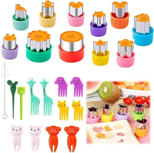 PLATEYTR 24 Stück Keksausstecher Brot und Gemüse, Keksausstecher, Brotausstecher Obst und Gemüse Keksausstecher für Brot, Gemüse und mehr!