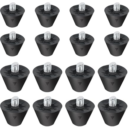 16 Stück Ersatzstollen für Fußballschuhe, Nylonstollen, Metallkopf-Ersatzstollen, rutschfeste Fussballschuhe Stollen, 13 mm und 16 mm, Schraubenbreite 5 mm.