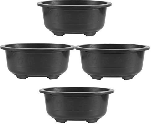 BESPORTBLE Lot De 4 Pots De Fleurs Ovales en Plastique pour Jardin Et Intérieur, Conteneurs Solide Résistants Aux UV, Décoration Balcon Et Rebords De Fenêtre, Utilisables pour Fleurs Et Succulentes