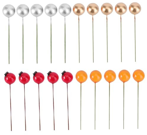 FUNOMOCYA 100stücke Simulationsbeeren Manuelle Kirsche Beeren-Requisite Dekorative Beeren Party-dekor-Accessoire DIY Prop Zubehör Zufällige Farbe