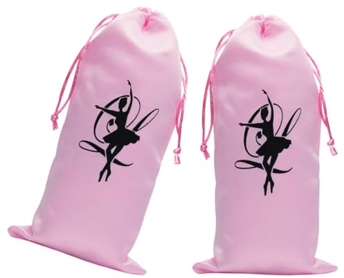 PACKOVE Ballettschuhtasche Kordelzug Satin Aufbewahrungsbeutel 13x27cm Tragbare Tanzschuhtasche Für Damen Kinder