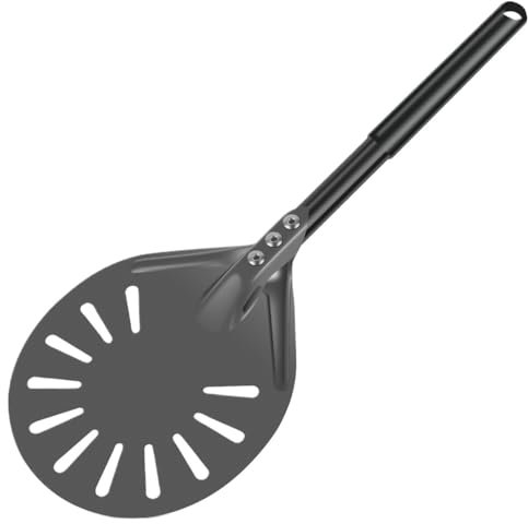 WANGBINGXING Pizza Peel Pizza Turning Peel With Long Handle Aluminum Pizza Peel Spinner Perforated Pizza Shovel Non-Stick Pizza Paddle For Home Oven Pizza Paddle
