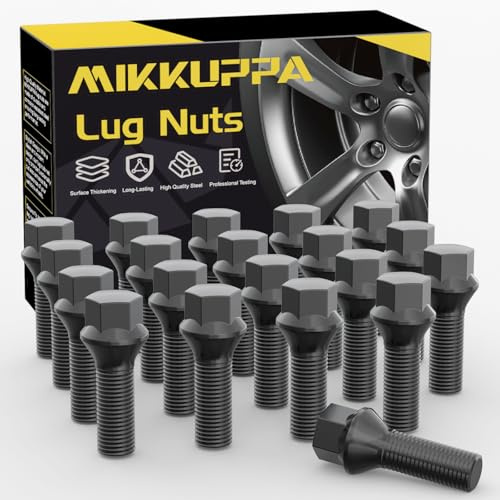 20 Stück MIKKUPPA Radschrauben Radbolzen M12x1,5 - Schaftlänge: 27mm,SW17