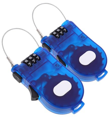 BELLIFFY 2pcs Cable Locks for Suitcases Combination Padlocks TSA Approved for Luggage Security