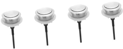 Gadpiparty 4 Stück Wassertank Einzelknopf Zauberstab-Nachfüllungen Druckknopf für den Spülkasten Kette toilettenbauteile WC-Zubehör wc reparatur druckknopf Einspül-Toilettenset Abs Silver