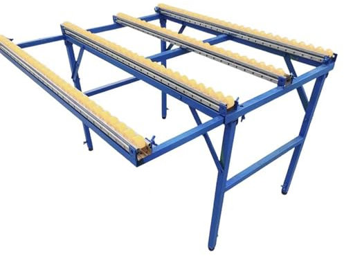 YJEUZCD Djustable Woodworking Conveyor Roller Stands, Conveyor System Table, Pulley Conveyor System Bracket Support Legs, Roller Stand For Saw