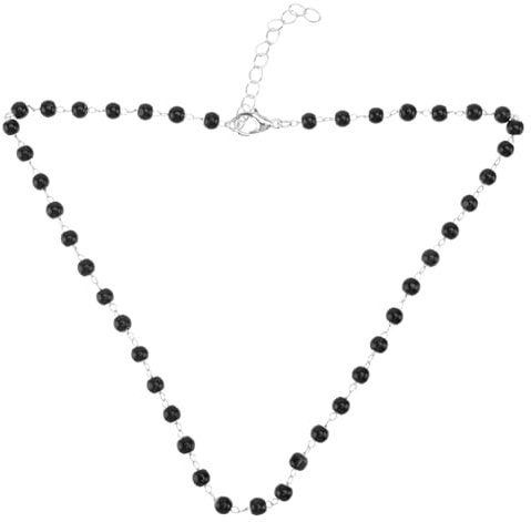 BESPORTBLE Collana da Donna Perline Nera in Lega, Lavorazione Fine e Design alla Moda, Accessorio Delicato e Confortevole per Ragazze e Donne