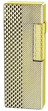 Feuerzeug，Stabfeuerzeug Gas NachfüLlbar，Personalisierte Geschenke Lighter ，Geschenkegeburtstagsgeschenk FüR MäNner Ehemann Vater Geschenk (Schmal golden)