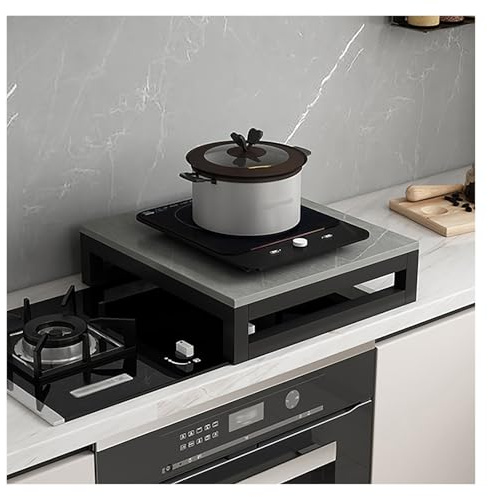WAHHWF Gas Hob Electric Hob Covers, Single-burner Stove Top Protector Black White Grey, Kitchen Worktop Hood Shelf for Cooktop RV Sink(Gray)