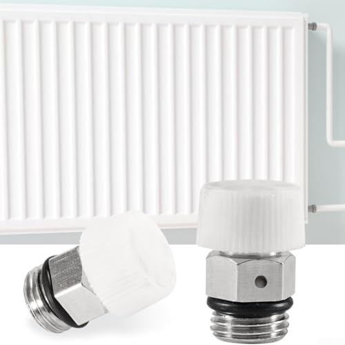 2 válvulas de purga de radiador, purgador automático del calentador, para sistemas de calefacción, válvula de purga para radiador, liberación eficiente de aire (cobre 3/8)