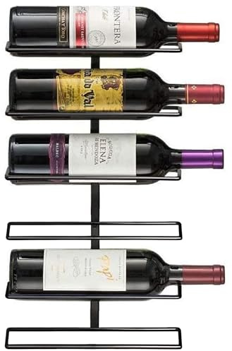 Sorbus Wall Mounted Wine Rack, Metal Bottle Rack (6 Bottle, 1 Pack)