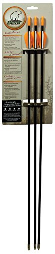 Bear Archery Youth Safety Glass Arrows, Durable & Splinter-Free Fiberglass Arrows, Nocks and Points Included, 26 Length