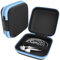 EAZY CASE Universal Tasche für In-Ear Kopfhörer mit Netzfach - Hardcase Aufbewahrungsbox, Schutztasche mit umlaufenden Reißverschluss, extra klein, eckig, Hellblau