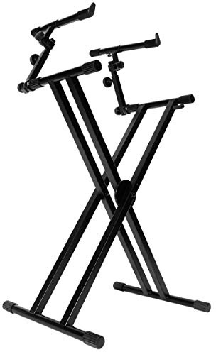 On-Stage KS7292 Doppel-X Ergo Lok Keyboardständer mit 2. Ebene