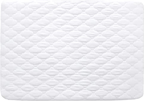 SPRINGSPIRIT Wasserdichter Matratzenschoner für Kinderbetten, passend für 140 x 70 cm Matratze, ultraweicher gesteppter Bezug, atmungsaktiv, geräuschloses Spannbetttuch, Weiß