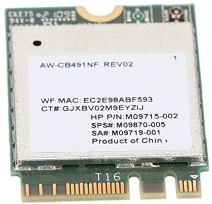 Carte WiFi, RTL8821CE M.2 Interface BT4.2 Plug and Play Stable Carte Réseau AW CB491NF pour Ordinateur Portable