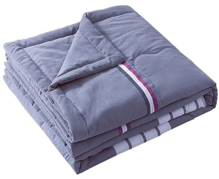 DEZYPZAM Sommer Kühler Steppdecke Dünne Bettdecke Leicht Und Druckfrei Waschbar Weich Und Hautfreundlich Bequeme Atmungsaktive Bettdecke für Allergiker,Gesteppte Steppdecke (Grau Blau,180x220cm)