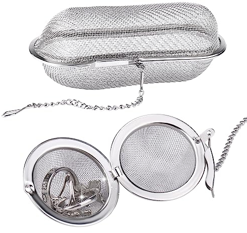 AIERSA Ultrasonic Cleaner Basket, 2Pcs Stainless Steel Basket for Ultrasonic Jewelry Cleaner,Small Part and Jewelry Cleaner Solution