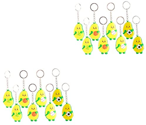jojofuny 8stücke Avocado Schlüsselanhänger Teiliges Lustige Kawaii Taschenanhänger Für Kindergeburtstagsfeiern Praktisches Für Freunde Und Familie Leicht Und Robust Als