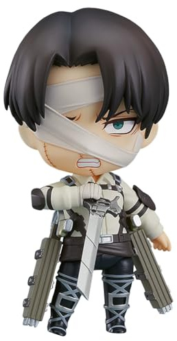 Zhongkaihua Levi Anime q Figurines d'action Levi Mignon Mini Figurines en PVC articulations tête modifiable Mobile et Accessoires modèle de Statue
