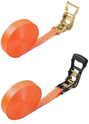 NEMAA Ratschengurte Universal Auto Spanngurt Einstellbare Auto Zurrgurte Mit Stahl Schnalle Heavy Duty Starke Ratsche Gürtel for Fracht Gepäck (Color : Gold Buckle)