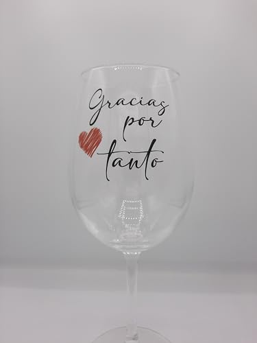 Copa de vino gracias por tanto