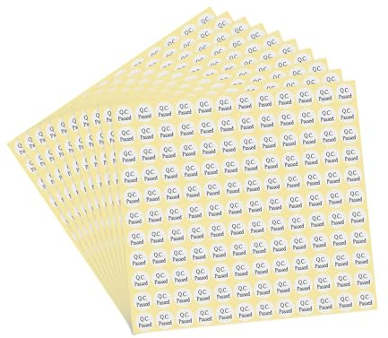 QUARKZMAN 45pz Adesivi con Approvazione QC Etichette 13 x 13mm Bianco