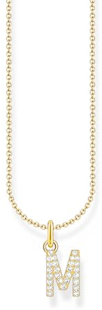 THOMAS SABO Halskette Buchstabe 925 Sterling Silber mit Zirkonia KE2240 - KE2265