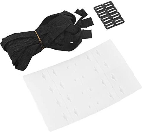 Solar Cover Straps, Solar Cover Reel For Above Ground Pool Pool Cover Clips with Cord Plates and Buckles 8 Sets Solar Cover Reel Strap, Swimming Pool Roller Strap, Solar Cover