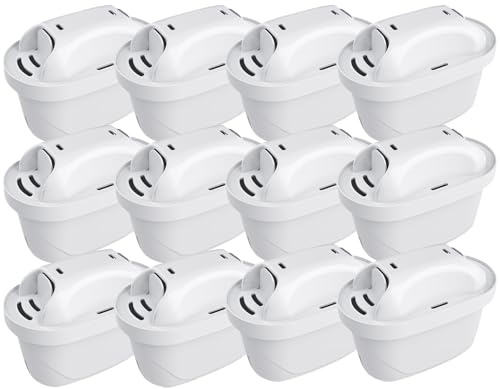 12 Pack Filterkartuschen,Wasserfilter Ersatz für Maxtra+, Brita Style, Mavea Elemaris XL Wassertank,Reduziert PFAS, PFOA/PFOS, TÜV SÜD, NSF Zertifiziert,Mit Microdisc Filter