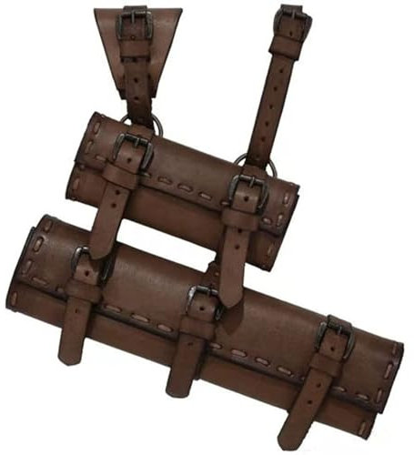 MDFCZXP Ritter Kampf Waffe Kostüm Rapier Ring Gürtel Gurt Holster Cosplay Zubehör für Erwachsene,Braun,20cm