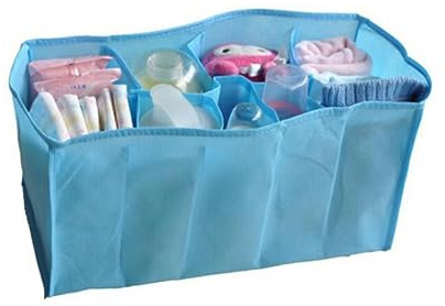 Hoement Wickeltasche Aus Vliesstoff Multifunktions-wickeltasche Mit Fächern Ca Blau Für Geschenkpapier Spielzeug Wasserflaschen Snacks Und Handtücher Praktisch Für Zuhause Und