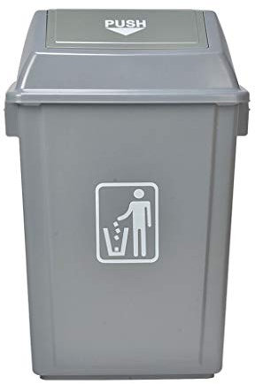QUSYZD Contenedor de Basura para Exteriores, Gran Capacidad, para centros comerciales, hoteles, oficinas comunitarias, clasificación, con Tapa, Color Gris, para jardín, 100 l,100L