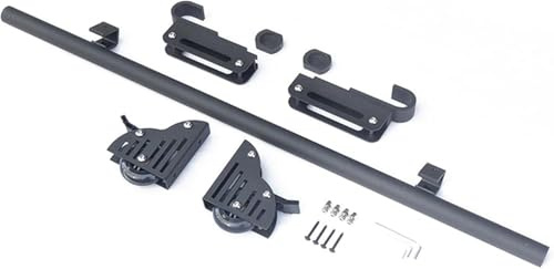 Rollende Bibliotheksleiter-Schienen-Kit mit Bodenrädern und Bremse, Schiebeleiter-Hardware für einfachen Zugang zu hohen Regalen