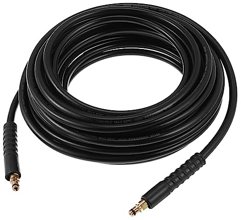 Mikikit Prolunga ad Alta Pressione per Idropulitrice 15m Compatibile Serie K1 K2 K4 Gomma Flessibile Resistente per Pulizia Auto Giardino