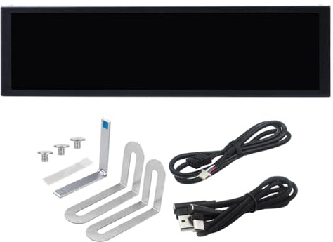 Fangxuee Monitor Desktop Esteso da 9,2 Pollici con Schermo Secondario USB di Tipo C, 1920x462 IPS LCD, CPU RAM GPU, TURZX